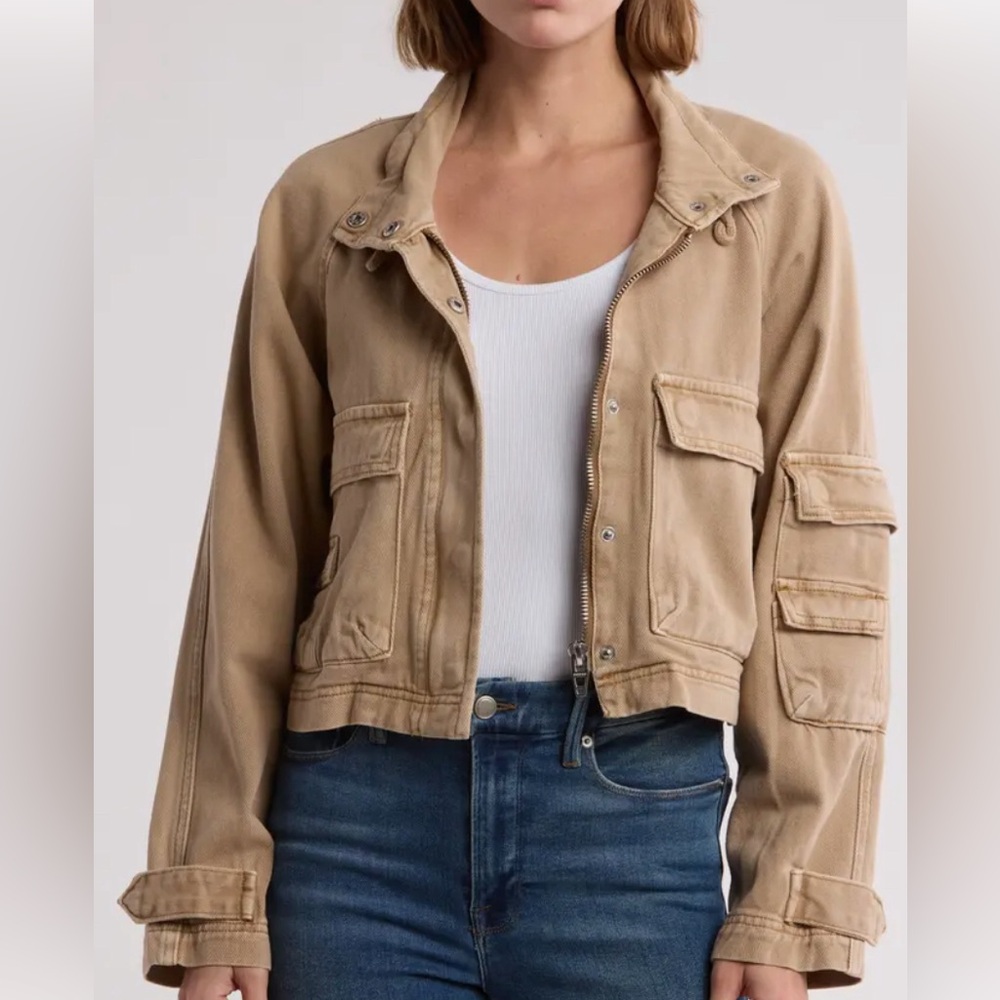 Acid Wash Cotton Twill Jacket